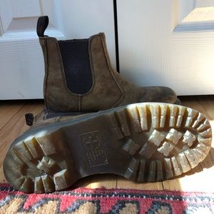 Worn in Dr. Martens Chelsea Boots Brown